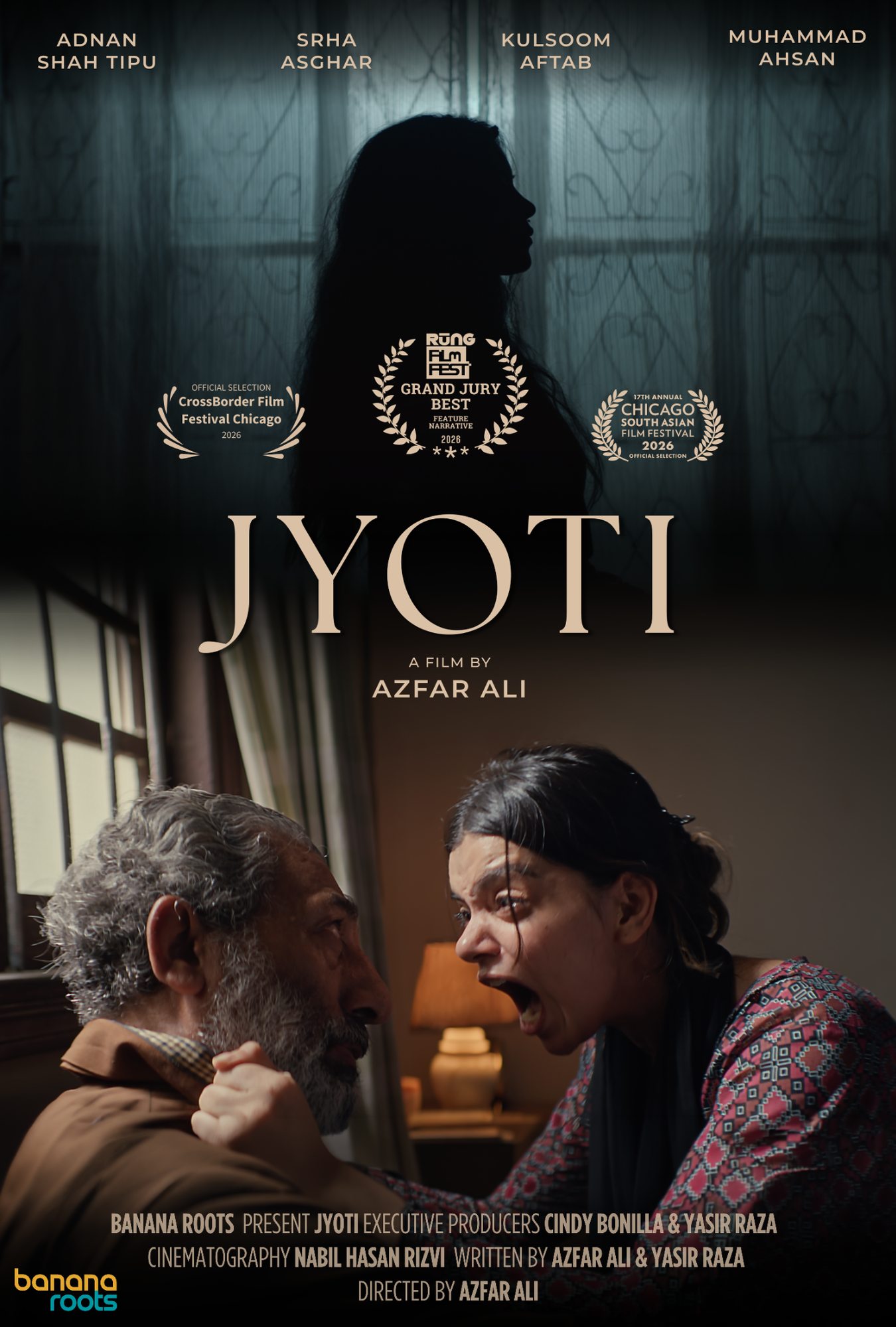 Official JYOTI film poster featuring two characters in a tense confrontation